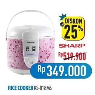 Promo Harga Sharp KS-R18MS | Rice Cooker 1.8ltr  - Hypermart