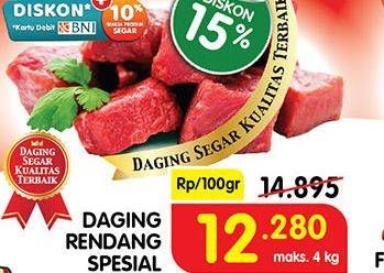 Promo Harga Daging Rendang Sapi Spesial per 100 gr - Superindo