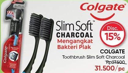 Promo Harga COLGATE Toothbrush Charcoal Super Soft 1 pcs - Guardian