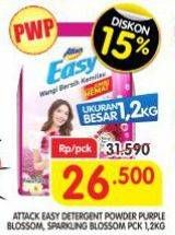 Promo Harga Attack Easy Detergent Powder Purple Blossom, Sparkling Blooming 1200 gr - Superindo