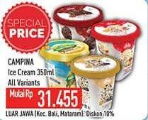 Promo Harga CAMPINA Ice Cream All Variants 350 ml - Hypermart