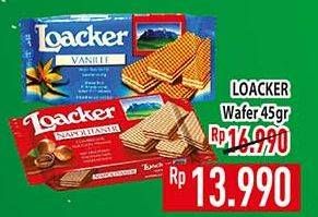 Promo Harga Loacker Wafer 45 gr - Hypermart