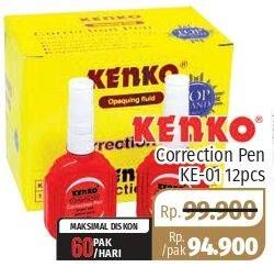 Promo Harga KENKO Correction Pen KE 01 12 pcs - Lotte Grosir