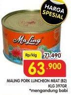 Promo Harga MALING Pork Luncheon Meat 397 gr - Superindo