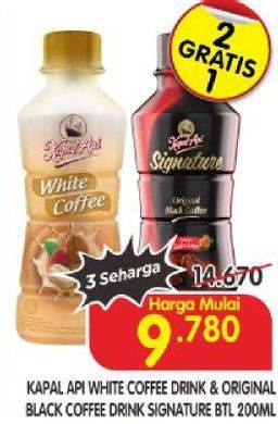 Promo Harga White Coffee Drink / Signature Original Black Coffee 200ml  - Superindo