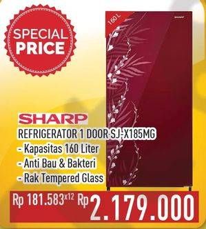 Promo Harga SHARP SJ-X185MG | Kulkas 1 Pintu  - Hypermart