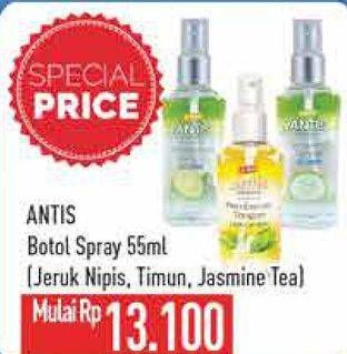 Promo Harga Antis Hand Sanitizer Jeruk Nipis, Timun, Jasmine Tea 55 ml - Hypermart