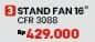 Promo Harga Turbo CFR 3088 Stand Fan 16  - COURTS