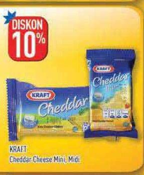 Promo Harga KRAFT Cheese Cheddar Mini, Midi  - Hypermart