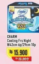 Promo Harga Charm Extra Comfort Cooling Fresh Wing 42cm, Wing 29cm 6 pcs - Alfamart