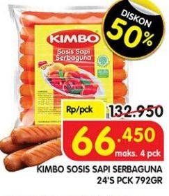 Promo Harga KIMBO Sosis Sapi Serbaguna 792 gr - Superindo