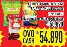 Promo Harga FS Melati/ Gold Rice/ Hoki/ Raja Platinum/ Hypermart Beras 5kg  - Hypermart