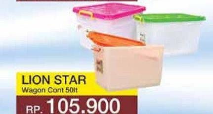 Promo Harga LION STAR Wagon Container 50L 50000 ml - Yogya
