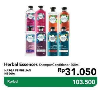 Promo Harga HERBAL ESSENCES Shampoo/Conditioner 400ml  - Carrefour
