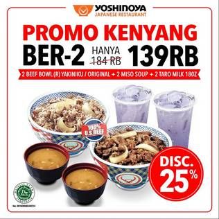 Promo Harga Promo Kenyang Ber-2  - Yoshinoya