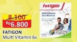 Promo Harga FATIGON Multivitamin dan Mineral 6 pcs - Alfamart