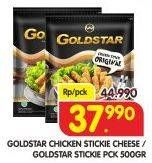 Promo Harga GOLDSTAR Chicken Nugget Stick, Cheese 500 gr - Superindo