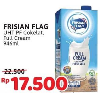 Promo Harga Frisian Flag Susu UHT Purefarm Swiss Chocolate, Full Cream 946 ml - Alfamidi