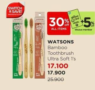 Promo Harga Watsons Bamboo Toothbrush  - Watsons