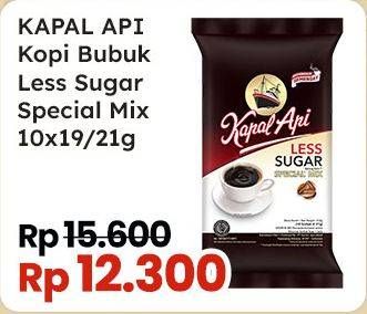 Promo Harga Kapal Api Special Mix Less Sugar per 10 sachet 21 gr - Indomaret