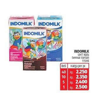 Promo Harga INDOMILK Susu UHT Kids All Variants 115 ml - Lotte Grosir