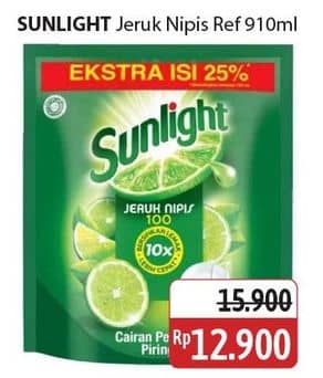 Promo Harga Sunlight Pencuci Piring Jeruk Nipis 100 910 ml - Alfamidi