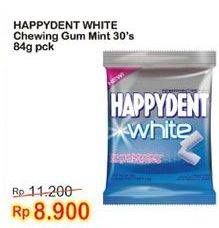 Promo Harga HAPPYDENT Cool White Permen Karet Chewing Gum Mint 84 gr - Indomaret