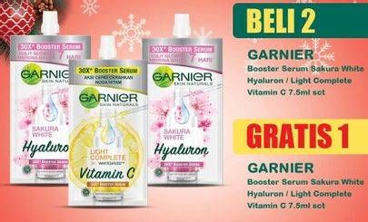 Promo Harga GARNIER Booster Serum Sakura White Hyaluron, Light Complete Vitamin C 7 ml - Indomaret