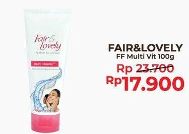 Promo Harga GLOW & LOVELY (FAIR & LOVELY) Facial Wash 100 gr - Alfamart