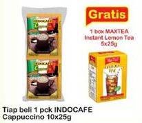 Promo Harga INDOCAFE Cappuccino per 10 sachet 25 gr - Indomaret