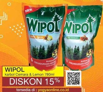 Promo Harga WIPOL Karbol Wangi Cemara, Lemon 780 ml - Yogya