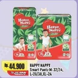Promo Harga Happy Nappy Smart Pantz Diaper M32, M34, L28, L30, XL26 26 pcs - Alfamart