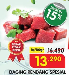 Promo Harga Daging Rendang Sapi Special per 100 gr - Superindo