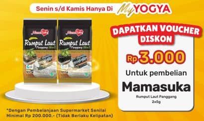 Promo Harga Mamasuka Rumput Laut Panggang per 2 bungkus 4 gr - Yogya