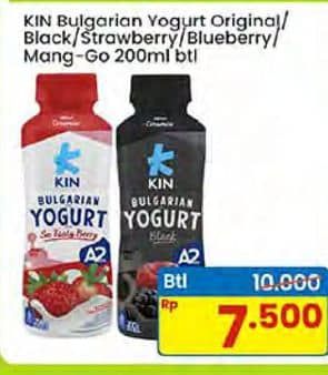 Promo Harga KIN Bulgarian Yogurt Original, Black, Strawberry, Blueberry, Manggo 200 ml - Indomaret