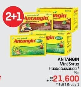Promo Harga Antangin Obat Masuk Angin Ginger Mint, Habbatussauda per 5 sachet 15 ml - LotteMart
