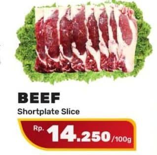 Promo Harga Beef Short Plate Slice per 100 gr - Yogya