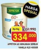 Promo Harga APPETON 60 Plus Vanilla 400 gr - Superindo