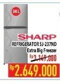 Promo Harga SHARP SJ-237ND | Refrigerator 205ltr  - Hypermart