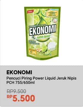 Promo Harga Ekonomi Pencuci Piring Power Liquid Jeruk Nipis 650 ml - Indomaret