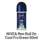 Promo Harga NIVEA MEN Deo Roll On Cool Kick Freezy Green 50 gr - Alfamart