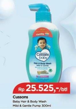 Promo Harga Cussons Baby Hair & Body Wash Mild Gentle 400 ml - TIP TOP