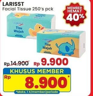 Promo Harga Larisst Facial Tissue 250 sheet - Indomaret