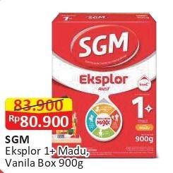 Promo Harga SGM Eksplor 1+ Susu Pertumbuhan Madu, Vanila 900 gr - Alfamart