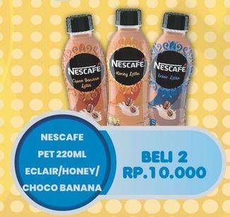 Promo Harga NESCAFE Ready to Drink Eclair Latte, Honey Latte, Choco Banana Latte per 2 botol 220 ml - Hypermart