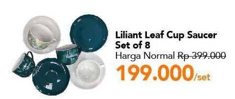 Promo Harga Cup Saucer Liliant 8 pcs - Carrefour