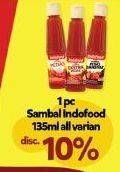 Promo Harga INDOFOOD Sambal All Variants 135 ml - Indomaret