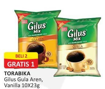 Promo Harga Torabika Gilus Mix Gula Aren, Vanilla per 10 sachet 23 gr - Alfamart