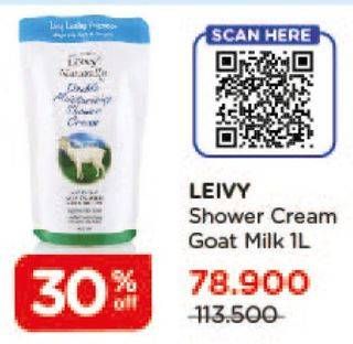 Promo Harga LEIVY Goat Milk Shower Cream 1 ltr - Watsons