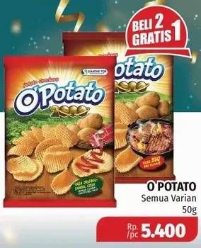 Promo Harga SIANTAR TOP OPOTATO 2000 Potato Crackers All Variants 50 gr - Lotte Grosir
